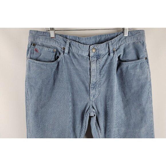 Polo Ralph Lauren Jeans Mens 38x31 Blue Varick Slim Straight Corduroy Denim - Picture 2 of 11